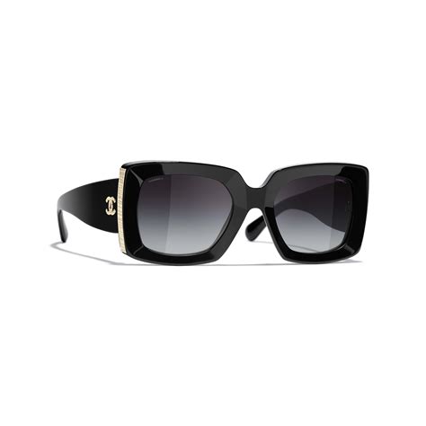 CHANEL 5435 Rectangle Acetate Sunglasses 